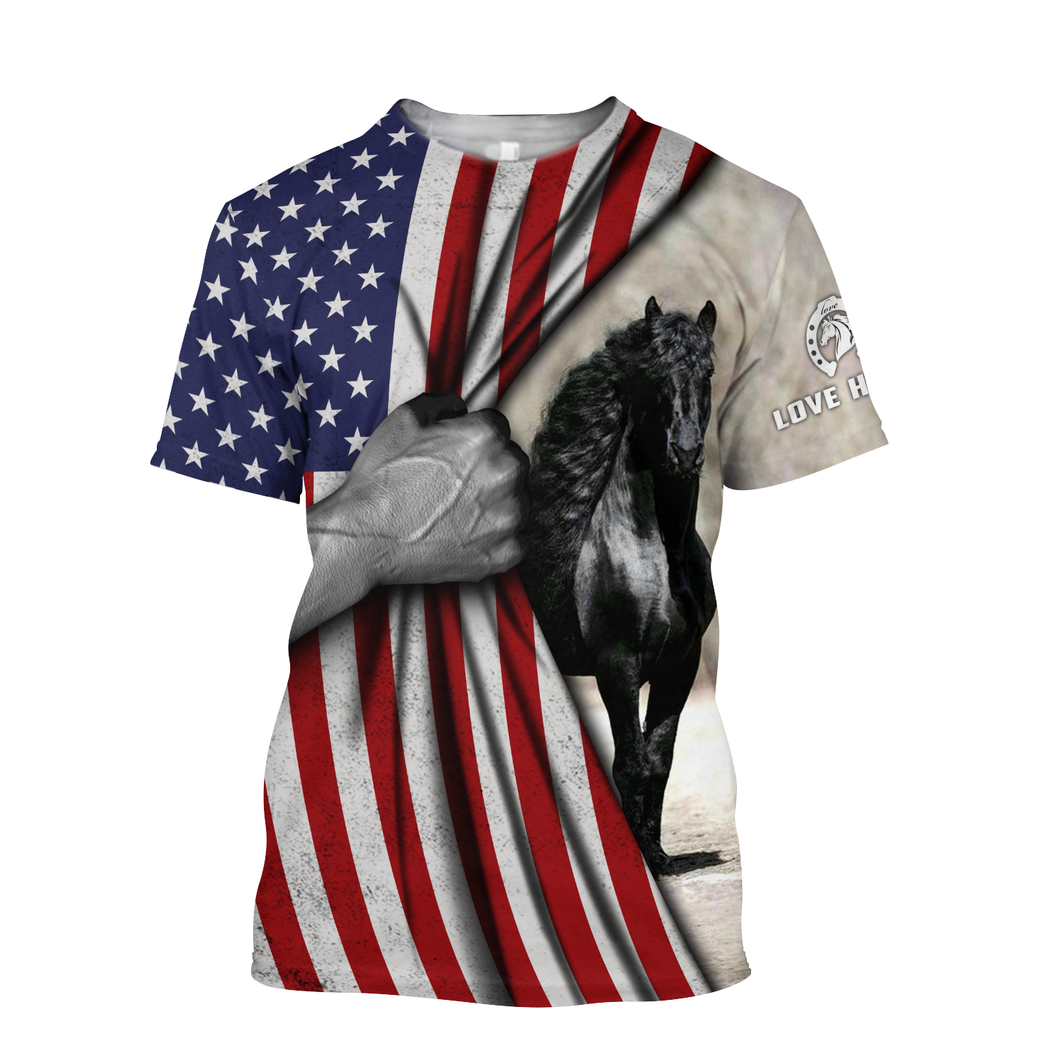 Horse Flag 3D All Over Printed Shirts Pi16062002-Apparel-TA-T-Shirt-S-Vibe Cosy™