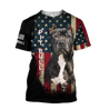 Pit Bull Terrier American Flag 3D All Over Print Hoodie