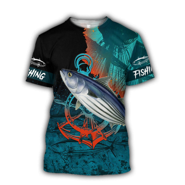 Saltwater Fishing on the helm 3D all over shirts for men and women TR030301 - Amaze Style™-Apparel