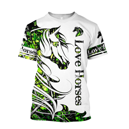 Horse Camo Pattern 3D All Over Printed Shirts Pi050501S3-Apparel-TA-T-Shirt-S-Vibe Cosy™