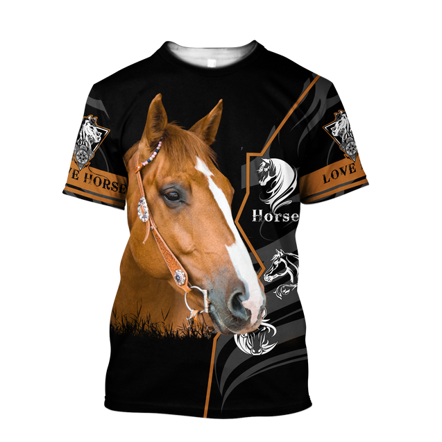Beautiful Horse 3D All Over Printed shirt for Men and Women Pi040106-Apparel-TA-T-Shirt-S-Vibe Cosy™