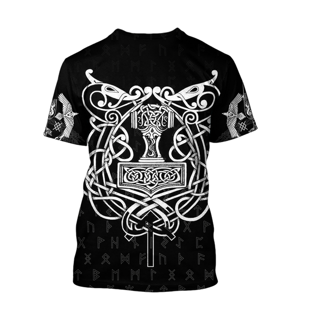3D All Over Printed Raven And Odin version 1.0-Apparel-HP Arts-Hoodie-S-Vibe Cosy™