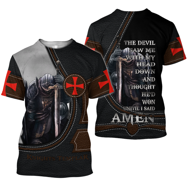 Knights Templar Sons Of God 3D all over printed for men and women PL08092004