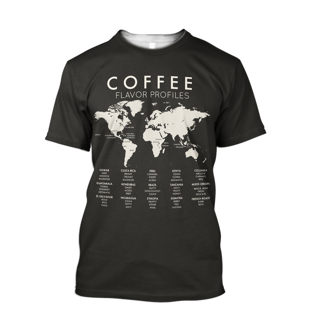 Beautiful Maps Coffee World 3D All Over Printed Differences Between Types Of World Coffee Shirts and Shorts Pi271102 PL-Apparel-PL8386-T shirt-S-Vibe Cosy™