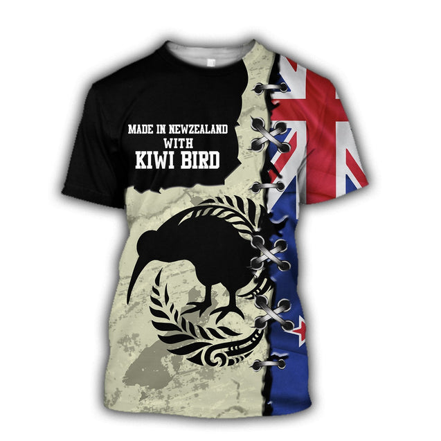 New Zealand Kiwi Bird Silver Fern T-Shirt Hoodie Zip all over shirts For Men and Women TR281203-Apparel-PL8386-T-Shirt-S-Vibe Cosy™