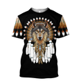 Native American Wolf Hoodie T Shirt For Men and Women HAC210405-Apparel-NM-T-Shirt-S-Vibe Cosy™