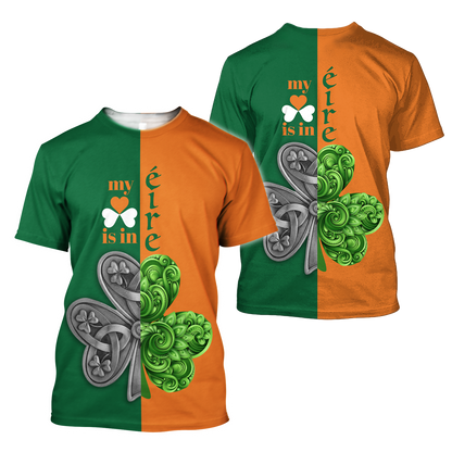 Irish Saint Patrick's Day Shamrock Celtic Cross Hoodie T-Shirt Sweatshirt Pi020306-Apparel-NM-T-shirt-S-Vibe Cosy™