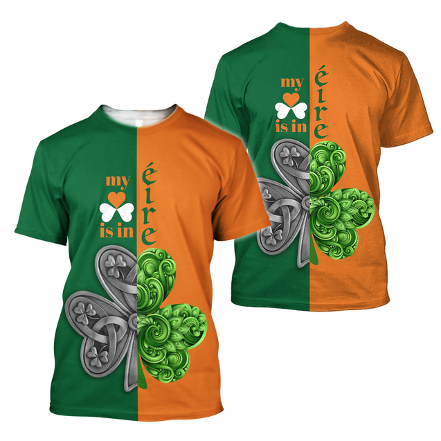 Irish Saint Patrick's Day Shamrock Celtic Cross Hoodie T-Shirt Sweatshirt Pi020306-Apparel-NM-T-shirt-S-Vibe Cosy™