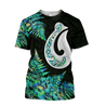 Hei Matau Fish Hook Silver Fern Maori Paua Shell Unisex Shirts