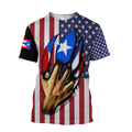 Puerto Rico And America Lover Shirts And Short TH20061701S-Apparel-TQH-T-Shirt-S-Vibe Cosy™