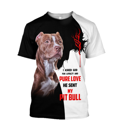 Premium God Sent Me My Pit Bull Unisex Shirts