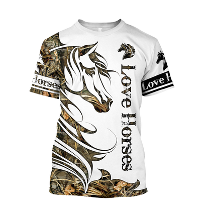 Horse Camo Pattern 3D All Over Printed Shirts Pi050501 - Amaze Style™-Apparel