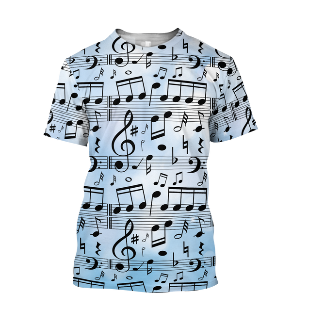 Music Scores 3D All Over Printes-Apparel-HP Arts-T-Shirt-S-Vibe Cosy™