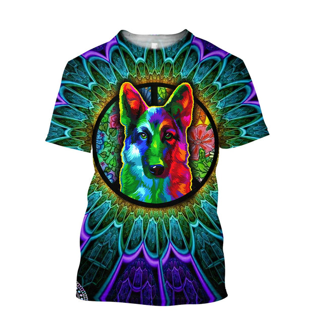 Psychedelic Hippie German Shepherd Unisex Shirts VP17102002