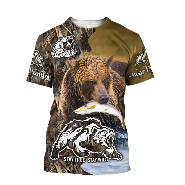 Predatory bears camo 3D all over printer shirts for man and women Pi211201 PL-Apparel-PL8386-T shirt-S-Vibe Cosy™