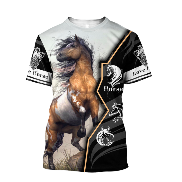 Beautiful Horse 3D All Over Printed shirt for Men and Women Pi040104-Apparel-NNK-T-Shirt-S-Vibe Cosy™