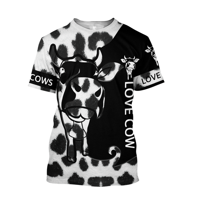 Love Cow 3D All Over Printed Shirts For Men And Woman