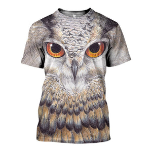 3D All Over Printed Owl Art Shirts-Apparel-HP Arts-T-Shirt-S-Vibe Cosy™