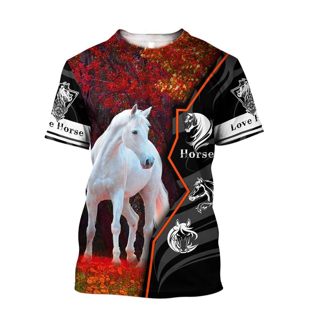 Beautiful Horse 3D All Over Printed shirt for Men and Women Pi040103-Apparel-TA-T-Shirt-S-Vibe Cosy™