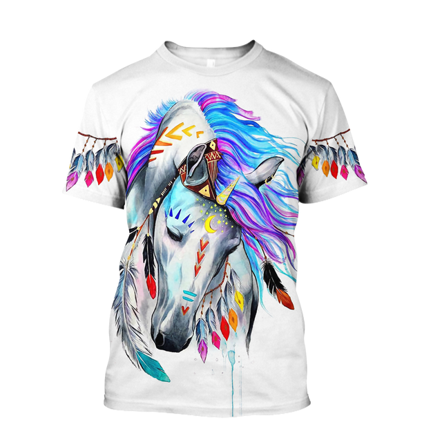 Beautiful Horse 3D All Over Printed shirt for Men and Women Pi060105-Apparel-NNK-T-Shirt-S-Vibe Cosy™