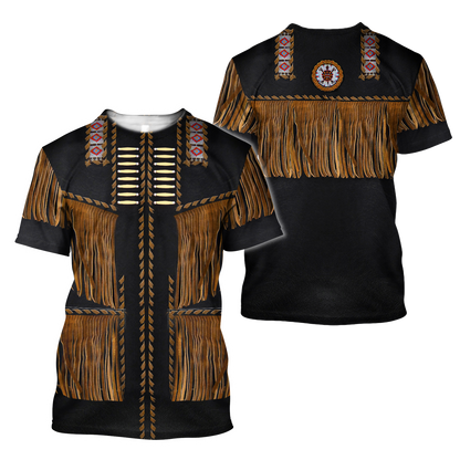 Native Cowboy Jacket No3 Cosplay 3D Over Printed Unisex Deluxe Hoodie