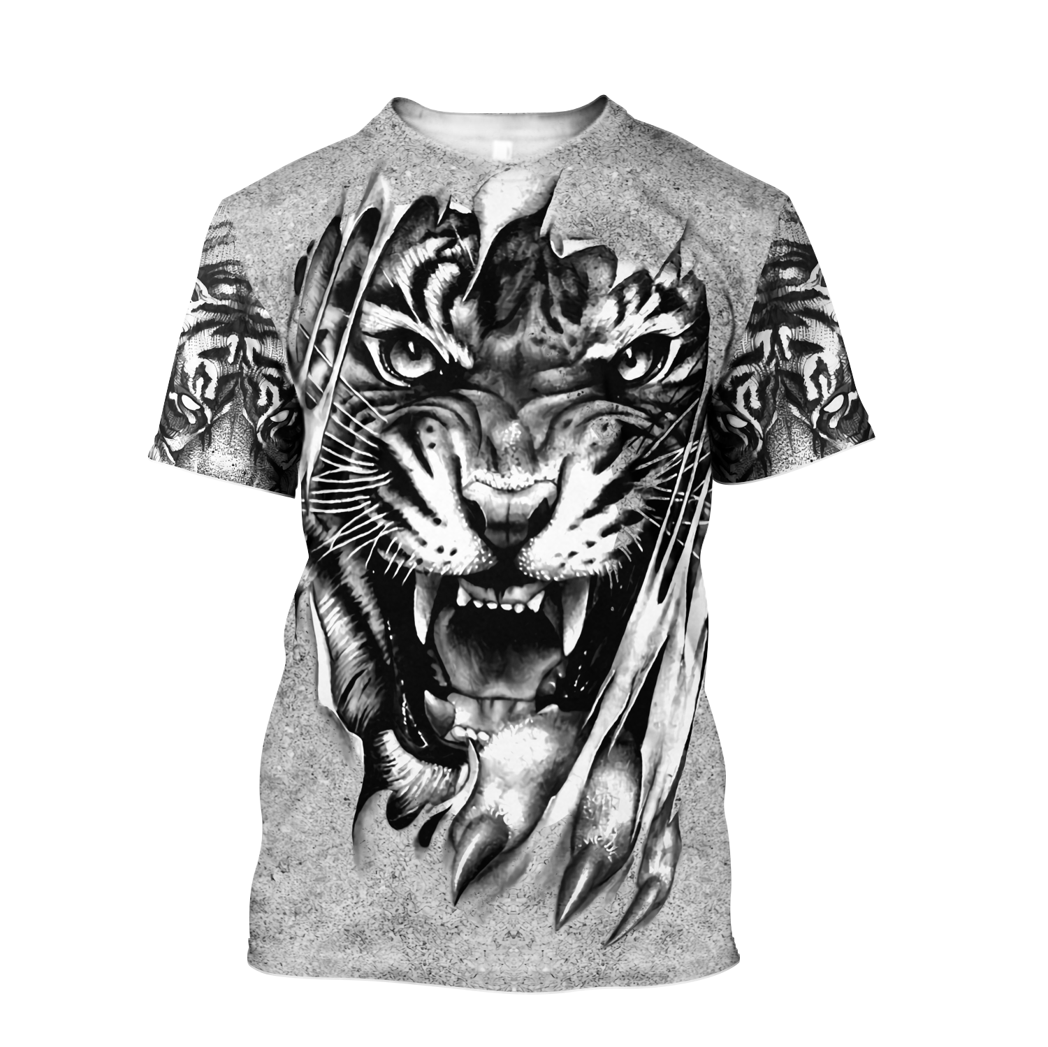 3D Tiger Tattoo Potrait  Over Printed Shirt for Men and Women