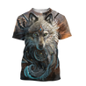Native American Wolf Hoodie T Shirt For Men and Women HAC220401-Apparel-NM-T-Shirt-S-Vibe Cosy™