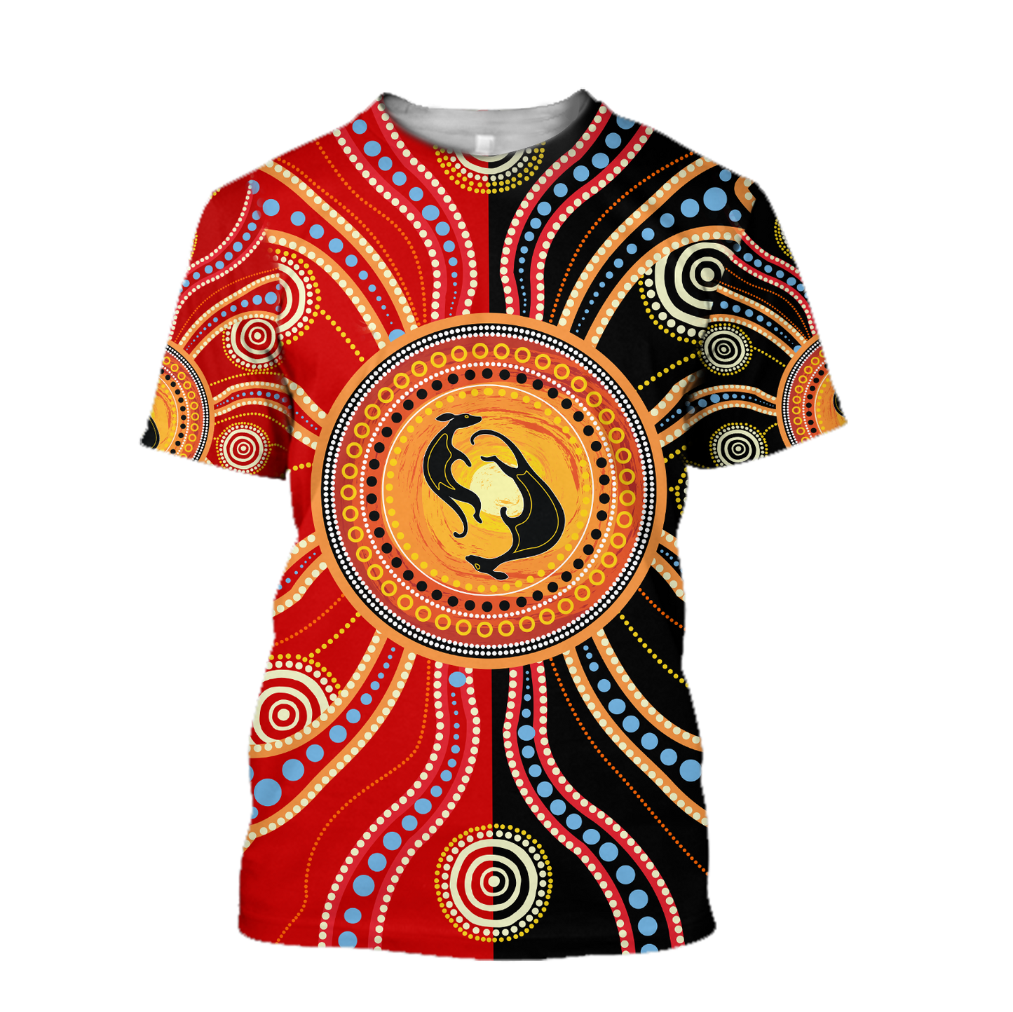 Aboriginal Kangaroo Australia Indigenous Painting Art shirts for men and women-Apparel-Huyencass-T-Shirt-S-Vibe Cosy™