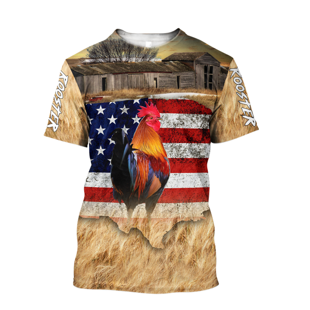 Premium Rooster 3D All Over Printed Unisex Shirts