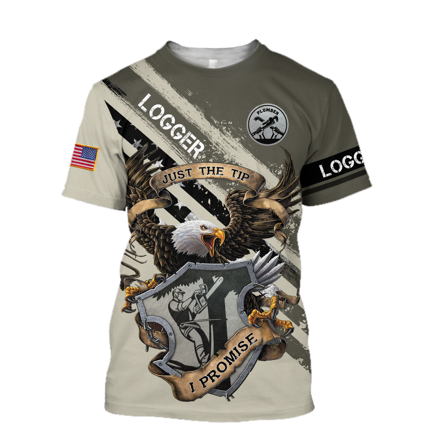 American Bald Eagle Logger Man Unisex Shirts DL1006202