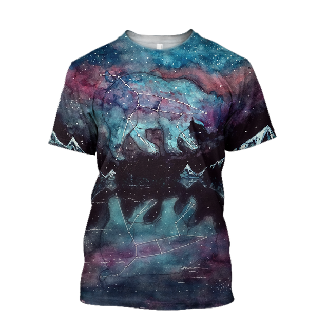 Love Bear Galaxy 3D all over printed shirts for men and women AZ091201 PL-Apparel-PL8386-T shirt-S-Vibe Cosy™