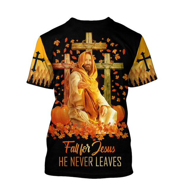 Fall For Jesus He Never Leaves 3D All Over Printed Shirts HVT29102003