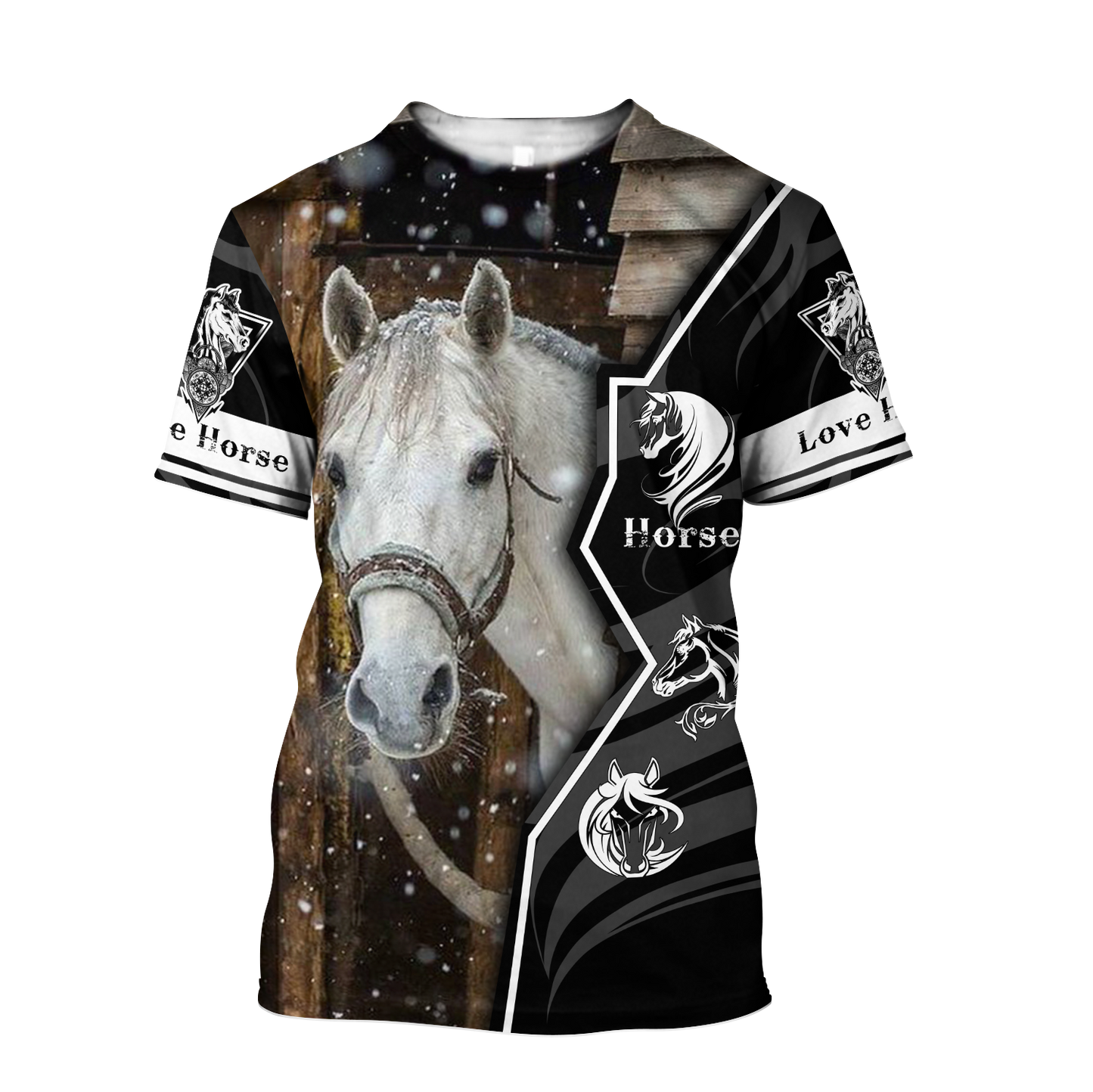 Beautiful Horse 3D All Over Printed shirt for Men and Women Pi040102-Apparel-TA-T-Shirt-S-Vibe Cosy™