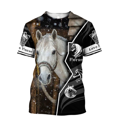 Beautiful Horse 3D All Over Printed shirt for Men and Women Pi040102-Apparel-TA-T-Shirt-S-Vibe Cosy™