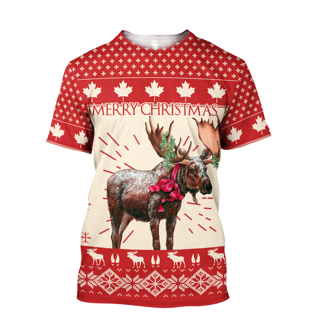 Christmas Reindeer Pi191001-Apparel-NNK-T-Shirt-S-Vibe Cosy™