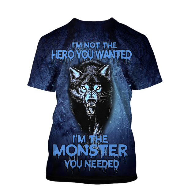 Night Wolf 3D All Over Print Hoodie T Shirt For Men and Women HHT07092016