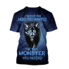 Night Wolf 3D All Over Print Hoodie T Shirt For Men and Women HHT07092016