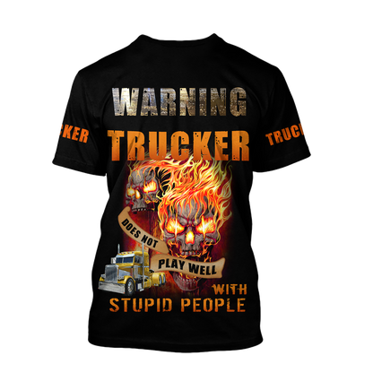 3D Trucker Customized Name HVT02112002 Unisex Shirts