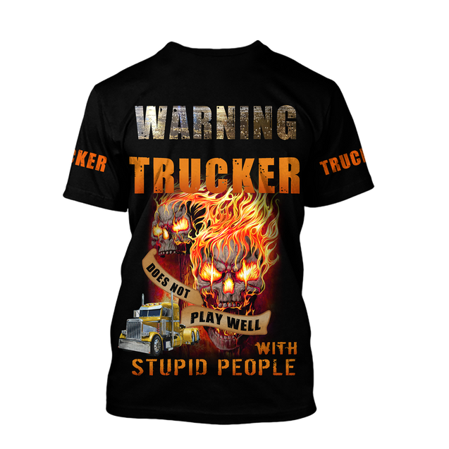 3D Trucker Customized Name HVT02112002 Unisex Shirts