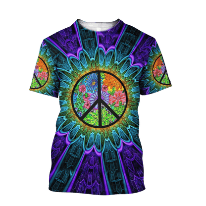 Colorful Peace Hippie Hoodie For Men And Women TQH201001