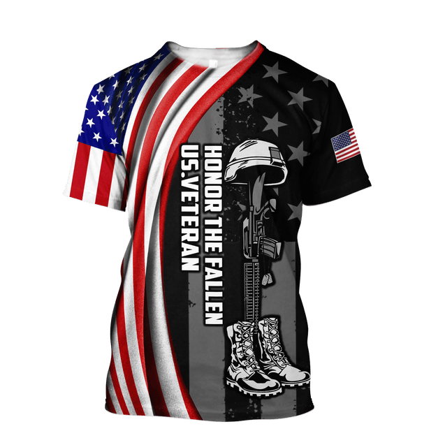 Honor The Fallen US Veteran3D All Over Printed Shirts For Men and Women MH1509203