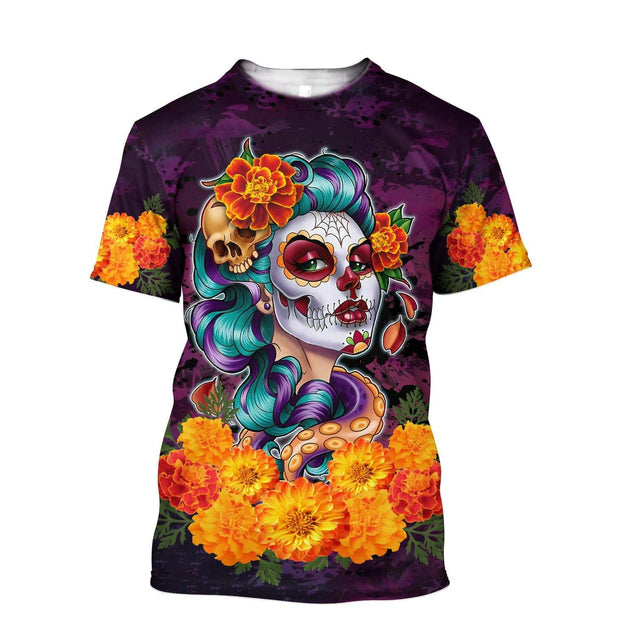 All Over Printed Day Of The Dead Catrina MH0309203-MEI