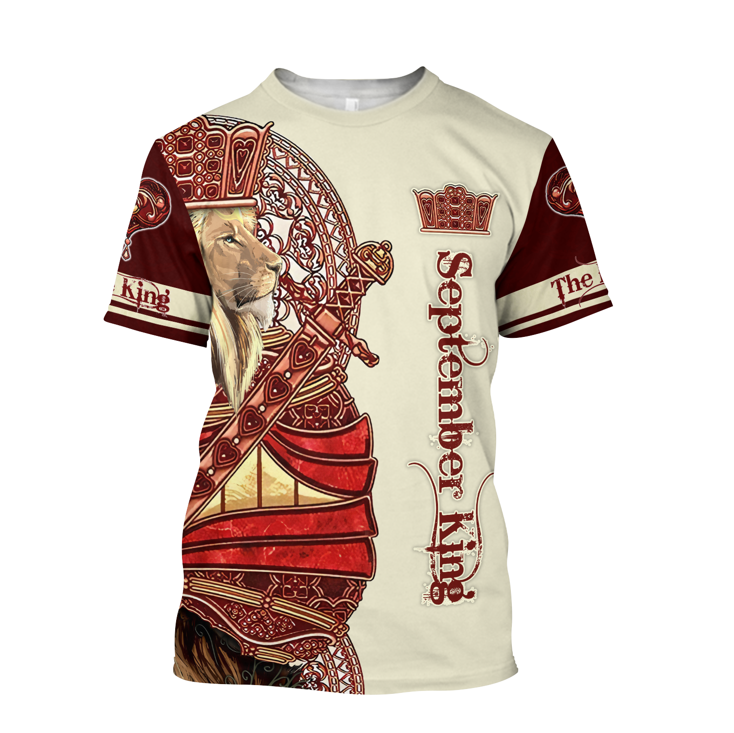 September King Lion 3D All Over Printed Unisex Shirts