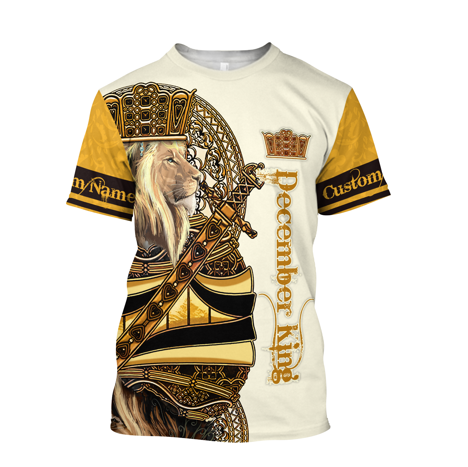 Custom Name December King 3D All Over Printed Unisex Shirts