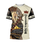December Black King Lion  3D All Over Printed Unisex Shirts