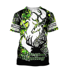 Light Green Deer Hunting 3D All Over Printed Shirts For Men LAM