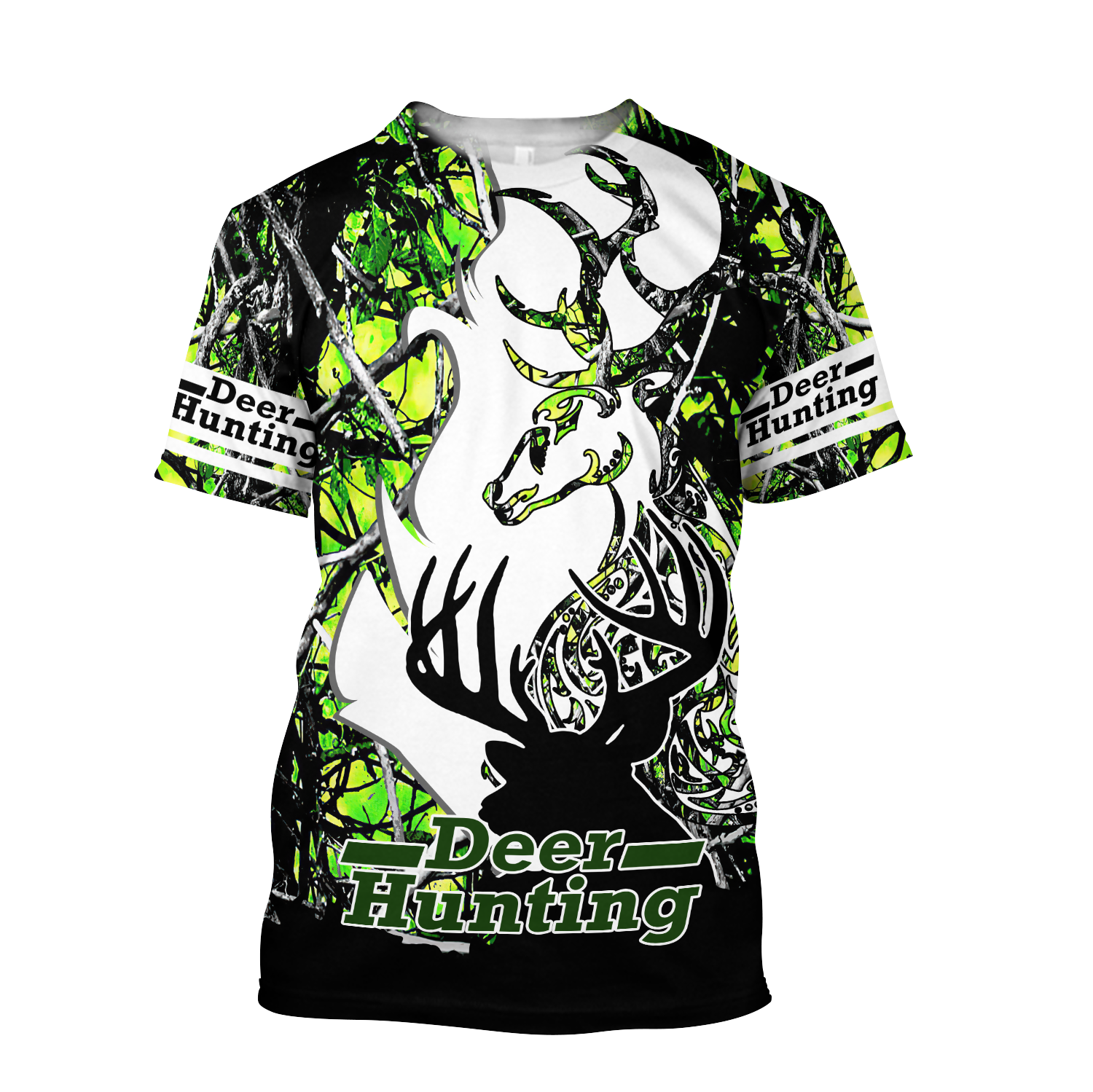 Light Green Deer Hunting 3D All Over Printed Shirts For Men LAM