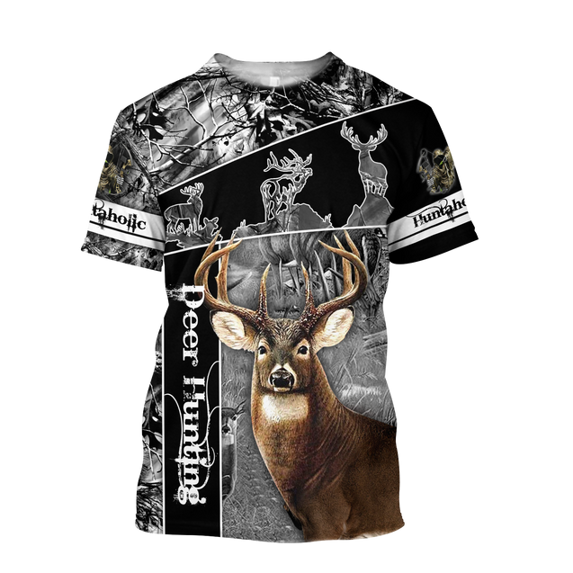 Version 4 Huntaholic - Deer Hunting 3D All Over Printed Shirts For Men And Woman