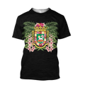 Puerto Rico Coat of Arms 3D All Over Print Shirts And Short TH20061603S-Apparel-TQH-T-Shirt-S-Vibe Cosy™