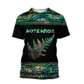 Aoteatoa New Zealand Maori Silver Fern - Paua Shell 3d all over printed shirt and short for man and women-Apparel-PL8386-T-shirt-S-Vibe Cosy™